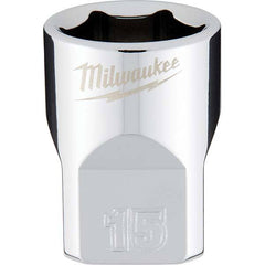 Milwaukee Tool - Hand Sockets Drive Size (Inch): 3/8 Size (mm): 15.0000 - Exact Tool & Supply