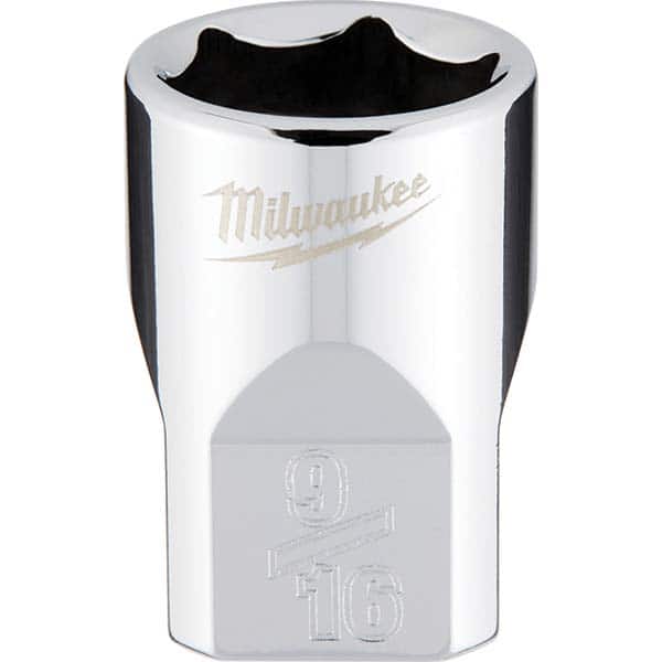 Milwaukee Tool - Hand Sockets Drive Size (Inch): 3/8 Size (Inch): 9/16 - Exact Tool & Supply