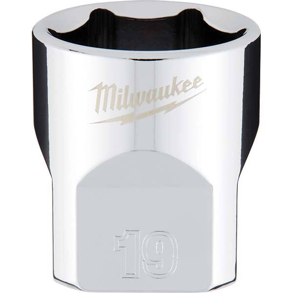 Milwaukee Tool - Hand Sockets Drive Size (Inch): 3/8 Size (mm): 19.0000 - Exact Tool & Supply