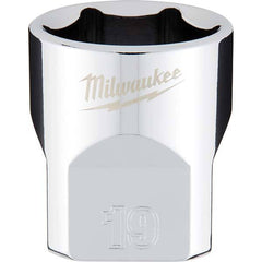 Milwaukee Tool - Hand Sockets Drive Size (Inch): 3/8 Size (mm): 19.0000 - Exact Tool & Supply