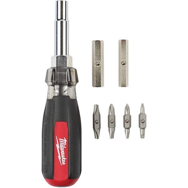 Milwaukee Tool - Bit Screwdrivers Type: Multi-Bit Screwdriver Tip Type: Phillips ; Square; Slotted - Exact Tool & Supply
