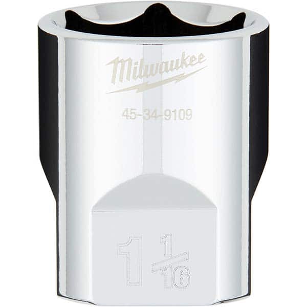 Milwaukee Tool - Hand Sockets Drive Size (Inch): 1/2 Size (Inch): 1-1/16 - Exact Tool & Supply