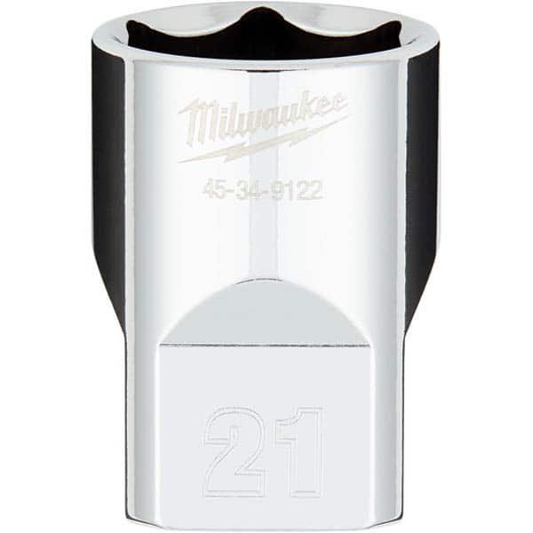 Milwaukee Tool - Hand Sockets Drive Size (Inch): 1/2 Size (mm): 21.0000 - Exact Tool & Supply