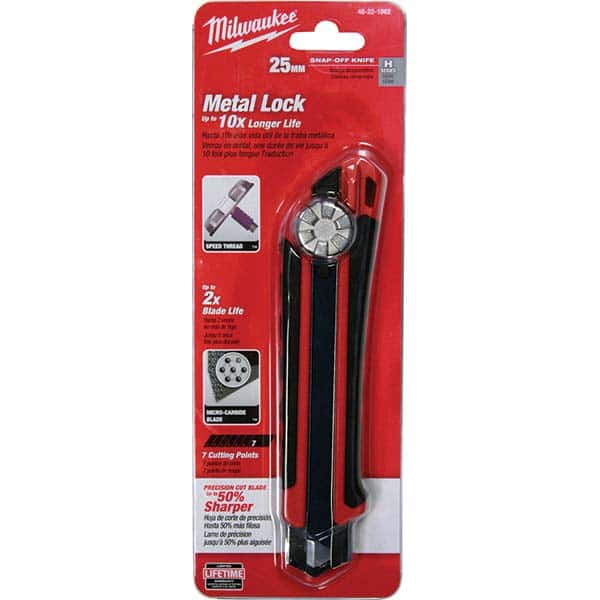 Milwaukee Tool - Utility Knives, Snap Blades & Box Cutters Type: Snap Off Knife Blade Type: Snap-Off - Exact Tool & Supply