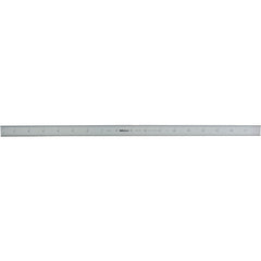 Satin Chrome Finish Full Flex Steel Rule- Model 182-242-18″ Length-16R Graduation-3/4″ Width - Exact Tool & Supply