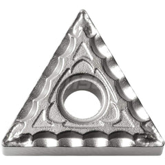 Kyocera TNMG 331XQ TN610 Grade Uncoated Cermet, 0 Degree, Triangle, Negative Rake Angle, Neutral Turning Insert for Continuous and Medium in (P) Carbon/Alloy Steel