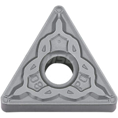 Kyocera TNMG 332PQ TN610 Grade Uncoated Cermet, 0 Degree, Triangle, Negative Rake Angle, Neutral Turning Insert for Continuous and Finishing-Medium in (P) Carbon/Alloy Steel