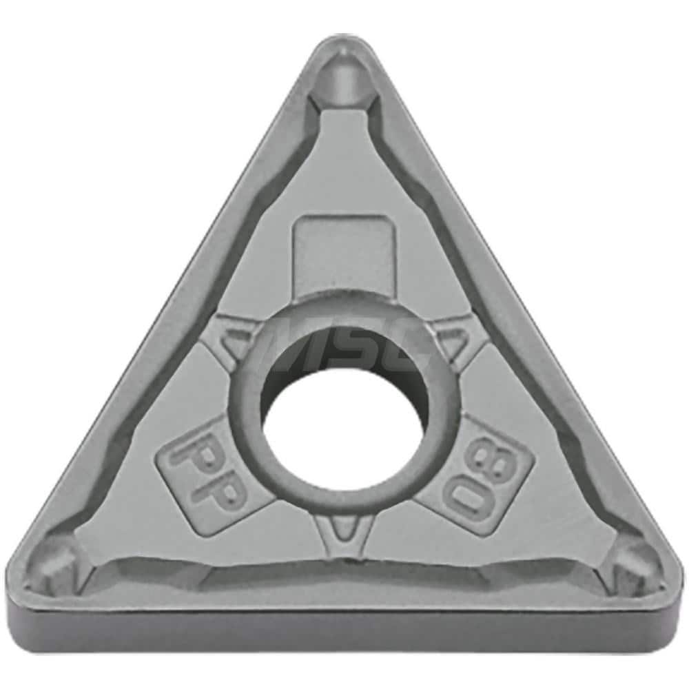 Kyocera TNMG 3305PP TN610 Grade Uncoated Cermet, 0 Degree, Triangle, Negative Rake Angle, Neutral Turning Insert for Continuous and Finishing in (P) Carbon/Alloy Steel