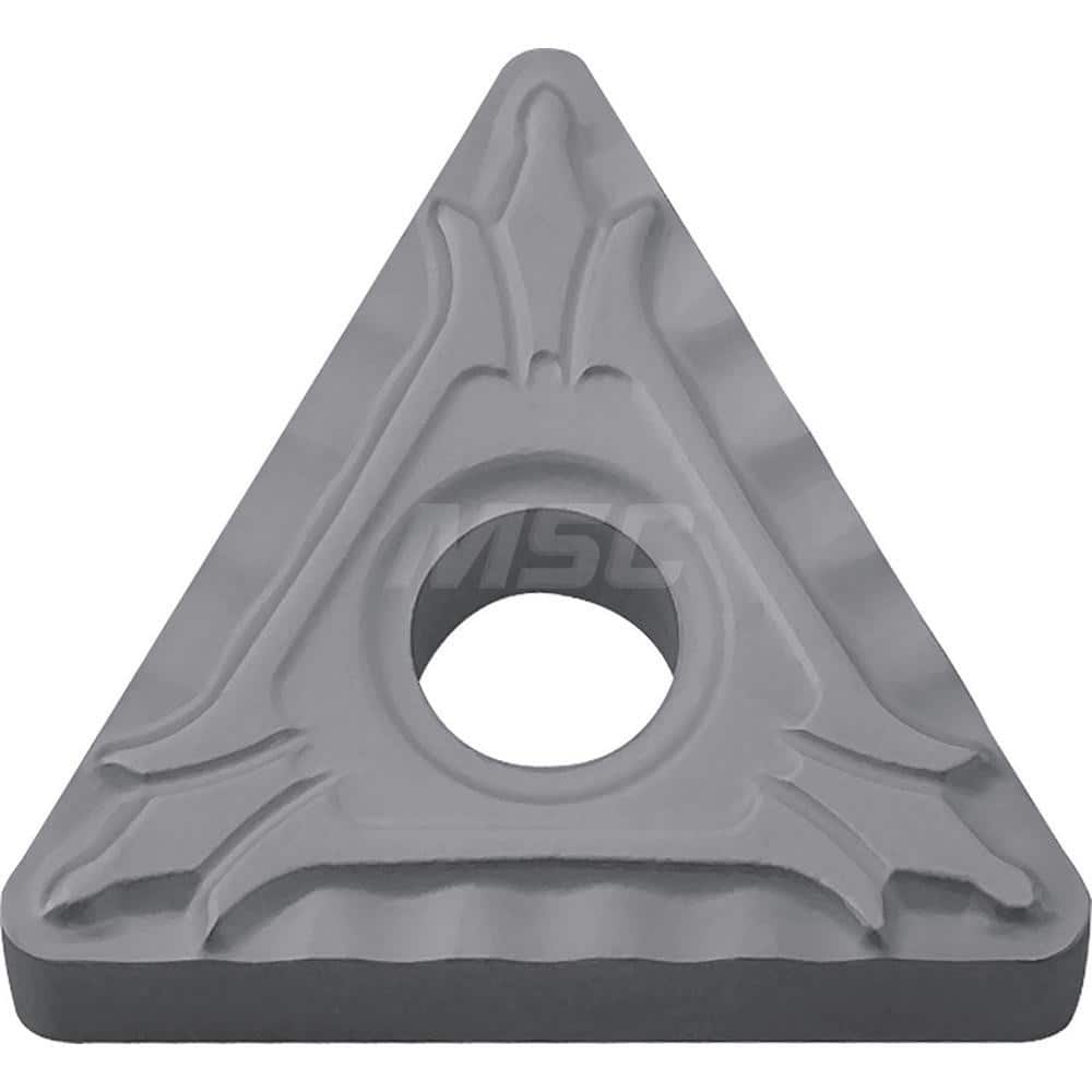 Kyocera TNMG 332XP TN610 Grade Uncoated Cermet, 0 Degree, Triangle, Negative Rake Angle, Neutral Turning Insert for Continuous and Finishing in (P) Carbon/Alloy Steel