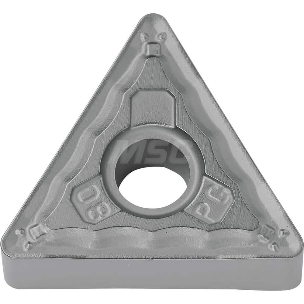 Kyocera TNMG 332PG TN610 Grade Uncoated Cermet, 0 Degree, Triangle, Negative Rake Angle, Neutral Turning Insert for Continuous and Medium-Roughing in (P) Carbon/Alloy Steel