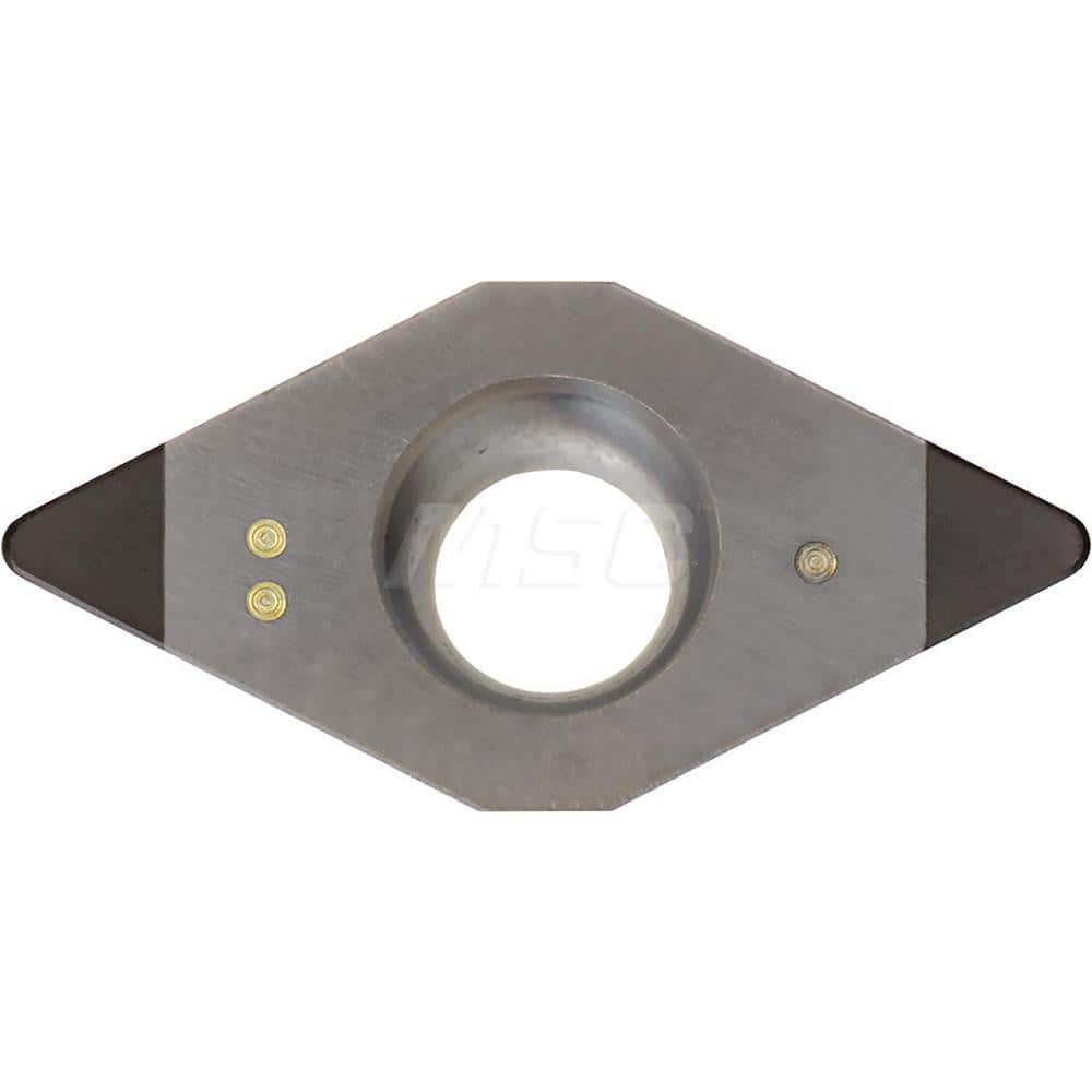 Kyocera DCMW 32505T00315ME KBN60M Grade CBN, 7 Degree, Diamond, Positive Rake Angle, Neutral Turning Insert for Light Interruption and Finishing-Medium in (K) Nodular Cast Iron