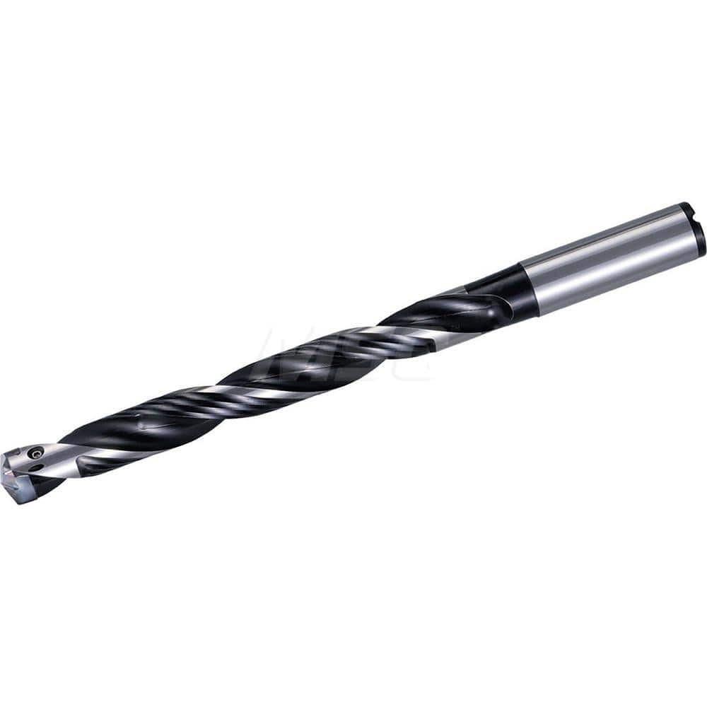 Replaceable Tip Drill: 21 to 21.99 mm Drill Dia, 176 mm Max Depth, 25 mm Straight-Cylindrical Shank Seat Size 21, 263 mm OAL, Through Coolant