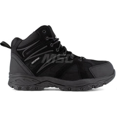 Work Boot: Size 6.5, 4″ High, Leather, Composite Toe Black, Wide Width