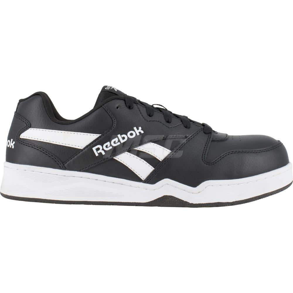 Work Boot: Size 10.5, 2-3/4″ High, Leather, Composite Toe Black & White, Wide Width