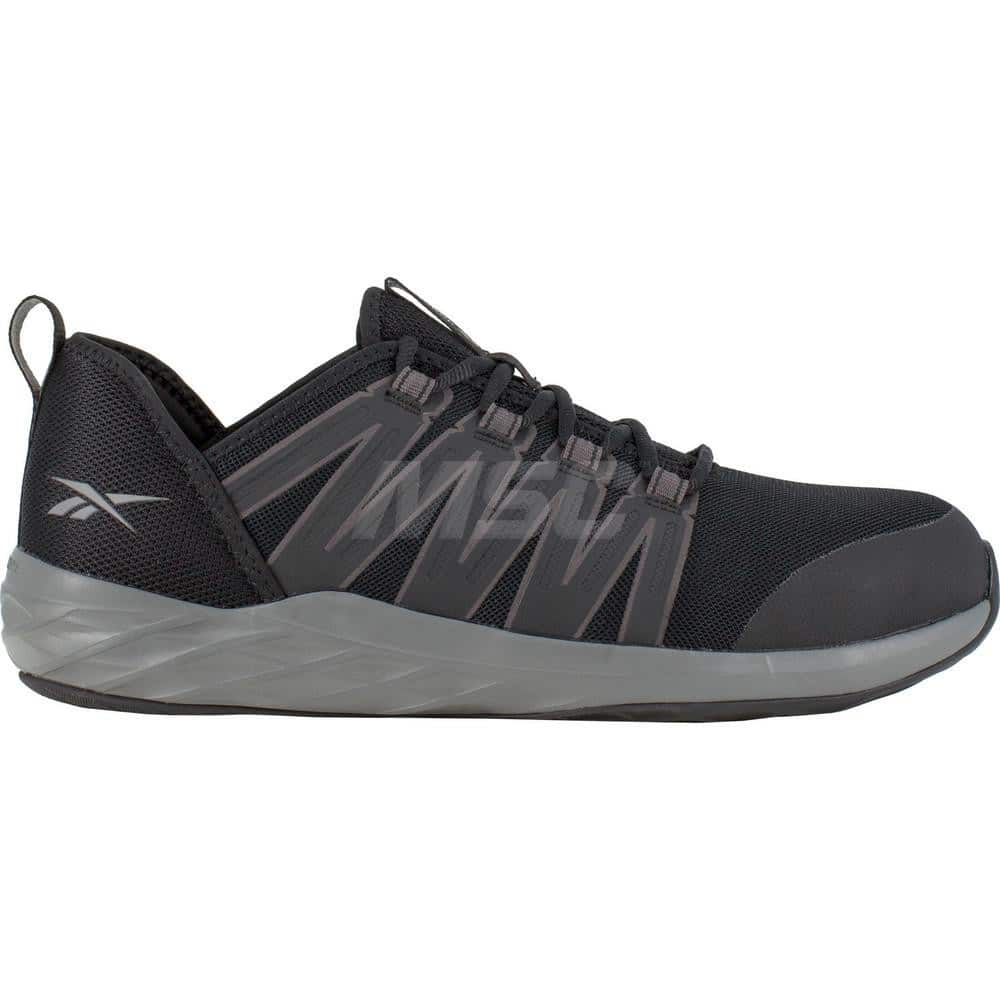 Work Boot: Size 6, 2-3/4″ High, Mesh, Steel Toe Black & Dark Gray, Wide Width