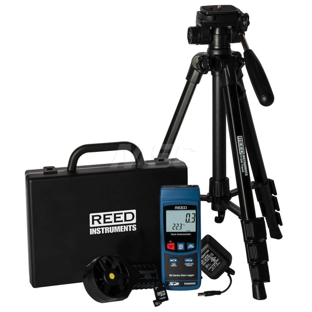 Airflow Meters & Thermo-Anemometers; Maximum Air Velocity ft/min (Feet): 5906; Min Air Velocity ft/min (Feet): 79; Resolution: 0.1 m/s, km/h, mph, knot, 1 fpm; Maximum Measuring Range (Deg F): 122.000; Measures or Tests: Temperature; Air Velocity; Accurac