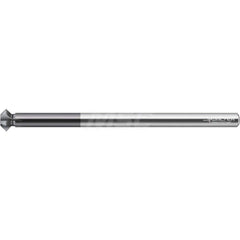 Chamfer Mill: 12 mm Dia, 4 Flutes, Solid Carbide 100 mm OAL, 6 mm Shank Dia, TiAlN Coated