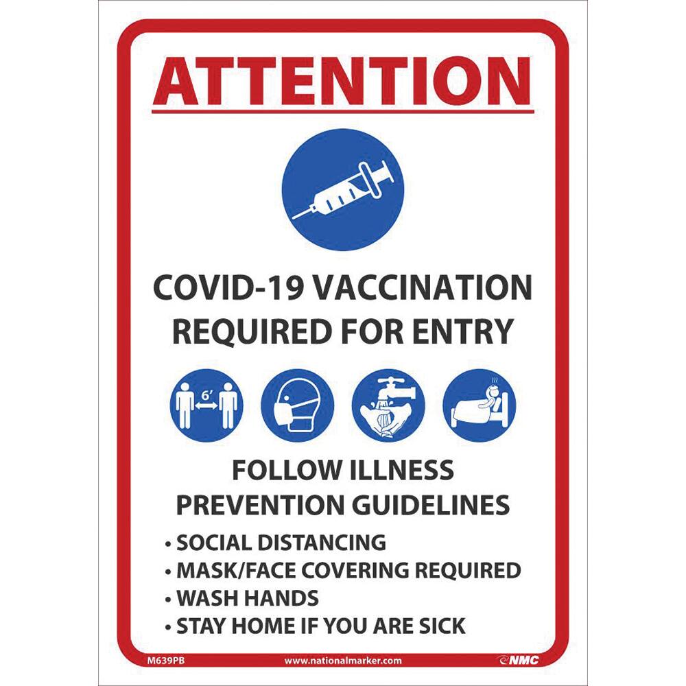 NMC - Safety Signs Message Type: COVID-19 Message or Graphic: Message & Graphic - Exact Tool & Supply