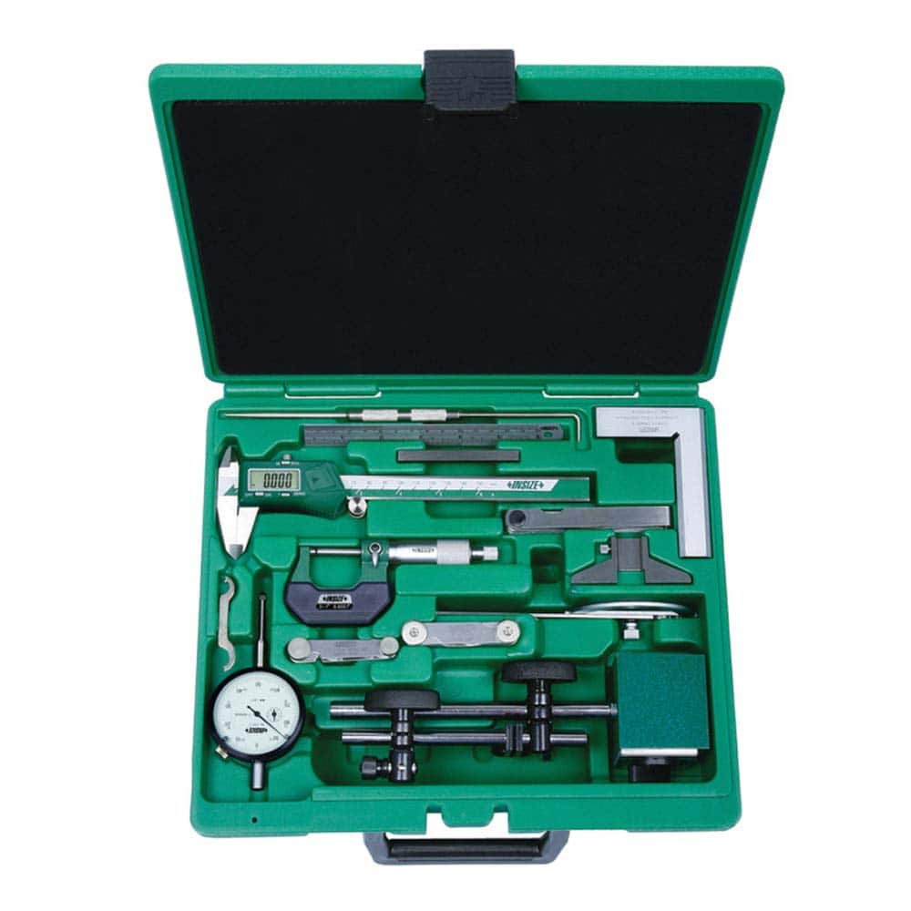 Insize USA LLC - Machinist Caliper & Micrometer Tool Kits; Tool Type Included: Caliper, Micrometer & Ruler ; Minimum Caliper Measurement (mm): 0.00 ; Minimum Caliper Measurement (Inch): 0 ; Maximum Caliper Measurement (mm): 150.00 ; Maximum Caliper Measu - Exact Tool & Supply