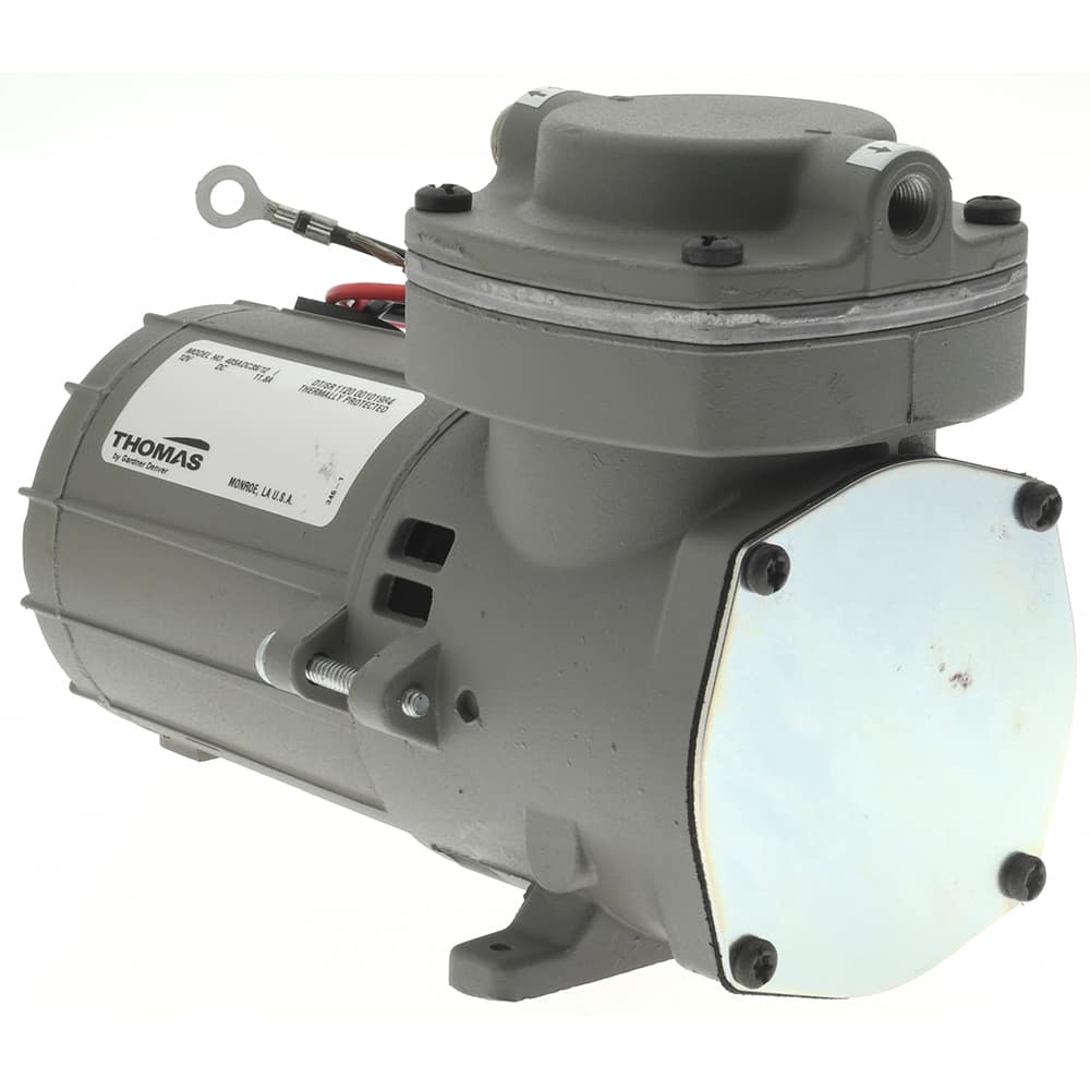 Thomas - Piston-Type Vacuum Pumps Type: Compressor Voltage: 12 VDC - Exact Tool & Supply