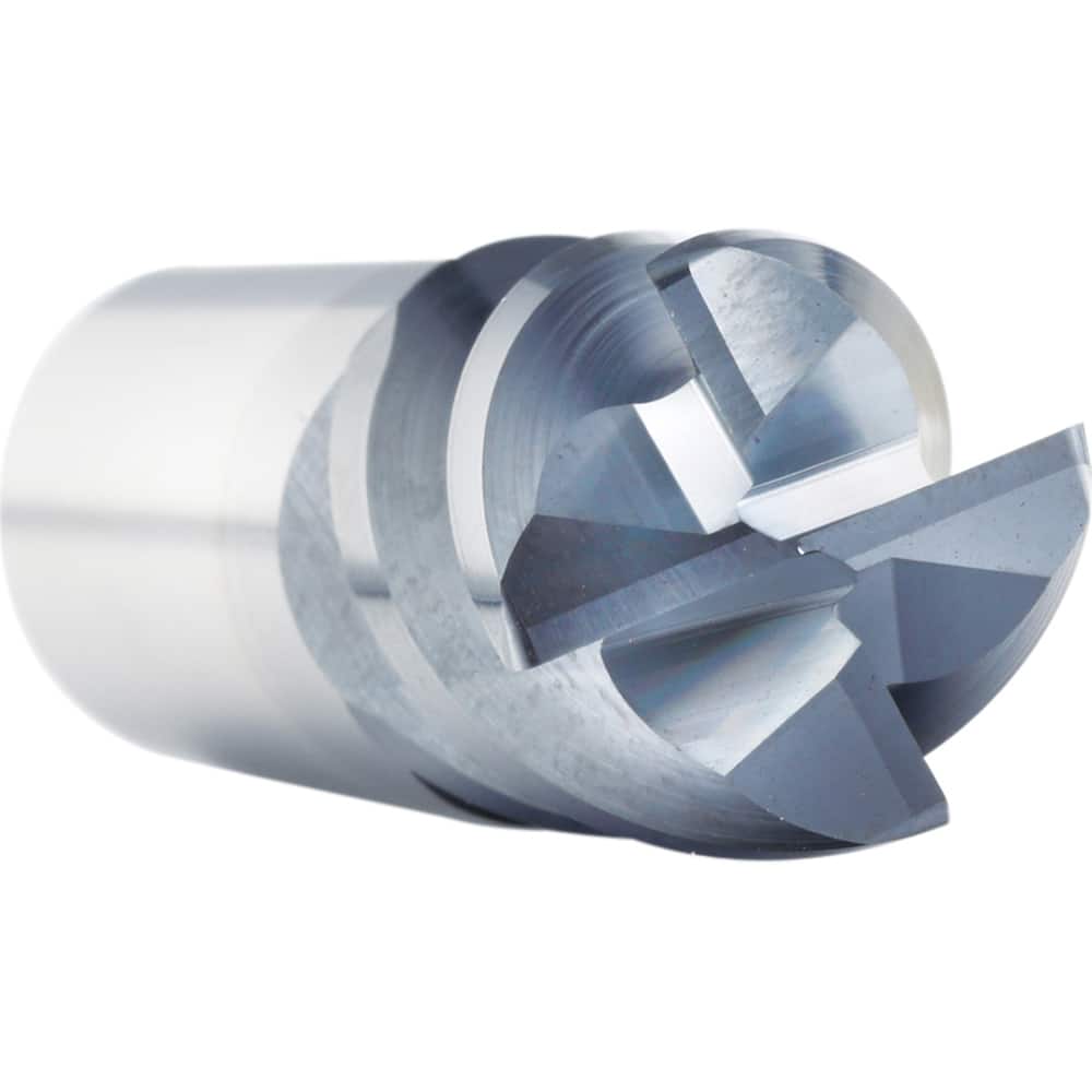 Corner Radius End Mill: 1/2″ Dia, 1″ LOC, 0.03″ Radius, 4 Flutes, Solid Carbide 3″ OAL, 1/2″ Shank Dia, 45 ° Helix, AlCrN Coated, Corner Radius End, Centercutting, Series XP
