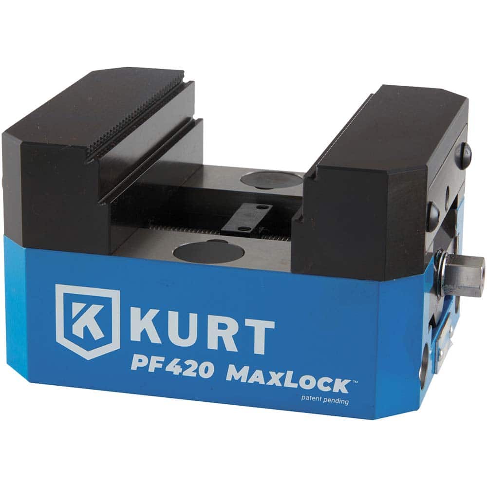 Kurt - Modular Vises & Components; System Compatibility: 5 Axis Workholding Systems ; Product Type: Serrated Vise ; Jaw Width (Inch): 4 ; Jaw Width (Decimal Inch): 4 ; Jaw Height (Inch): 1-1/4 ; Jaw Height (Decimal Inch): 1.2500 - Exact Tool & Supply