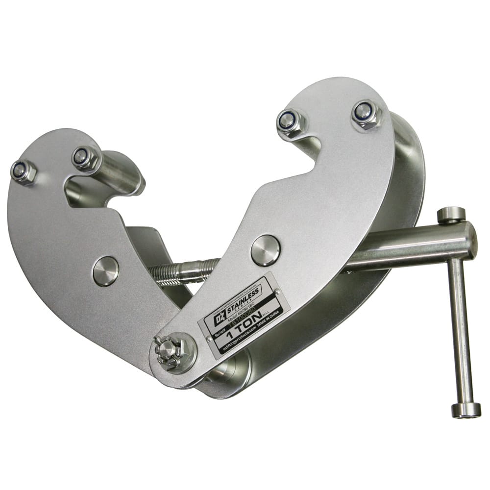 OZ Lifting Products - Beam Clamps & C-Clamps Type: Beam Clamp Maximum Flange Thickness: 0.9400 (Decimal Inch) - Exact Tool & Supply