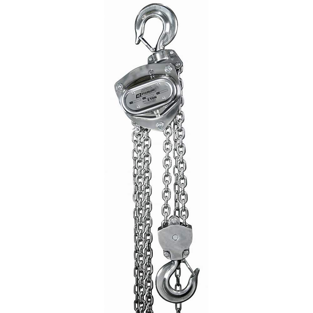 OZ Lifting Products - Manual Hoists-Chain, Rope & Strap Type: Hand Chain Hoist Lifting Material: Chain - Exact Tool & Supply