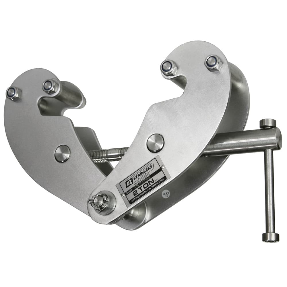 OZ Lifting Products - Beam Clamps & C-Clamps Type: Beam Clamp Maximum Flange Thickness: 0.9400 (Decimal Inch) - Exact Tool & Supply