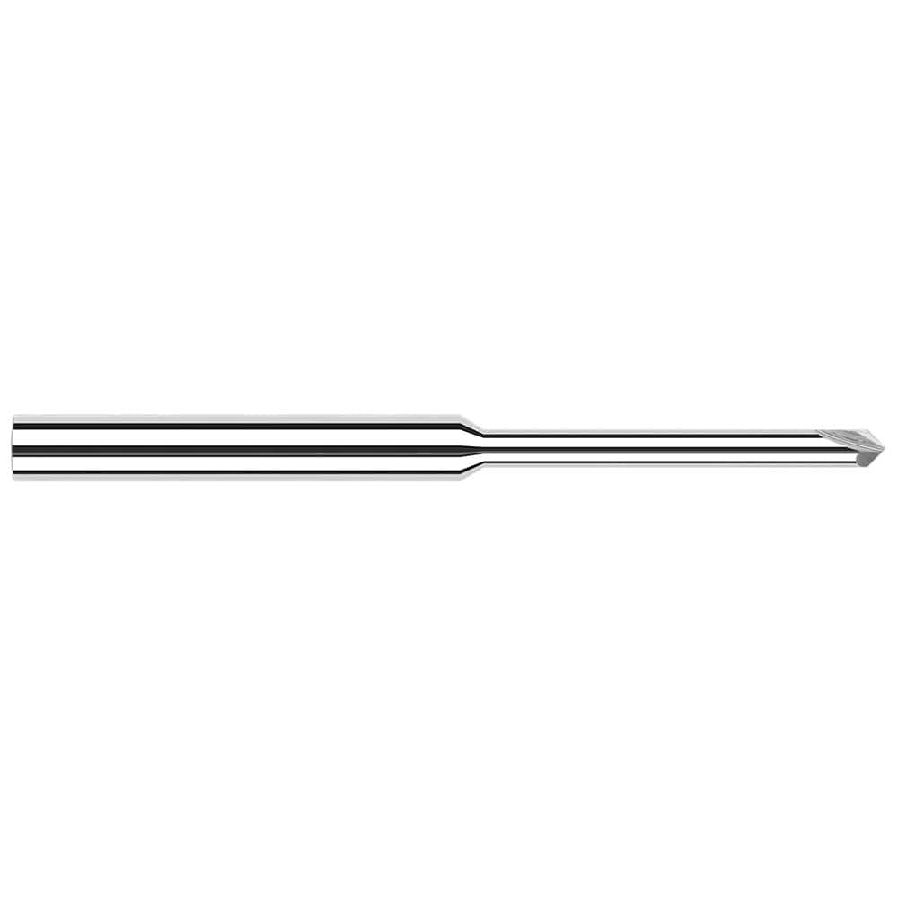 Harvey Tool - 1/32" Diam 90°/90° 2-Flute Single End Solid Carbide Chamfer Mill - Exact Tool & Supply