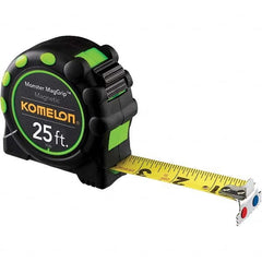 Komelon - 25' x 1" Yellow Blade Tape Measure - Exact Tool & Supply