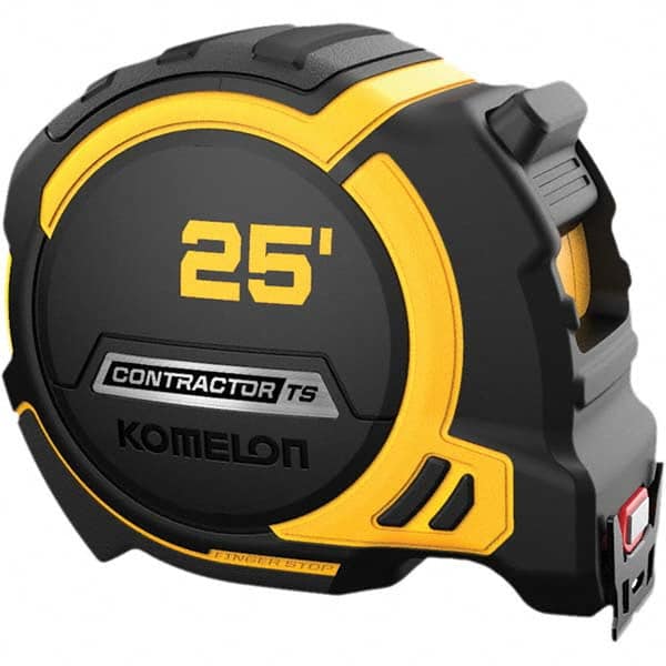 Komelon - 25' x 1-1/4" Hi-Vis Yellow/White Blade Tape Measure - Exact Tool & Supply