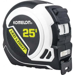 Komelon - 25' x 1" Hi-Vis Yellow/White Blade Tape Measure - Exact Tool & Supply