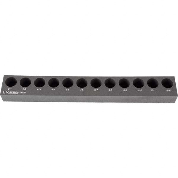 Rego-Fix - Collet Racks & Trays Compatible Collet Series: ER25 Number of Collets Held: 9 - Exact Tool & Supply