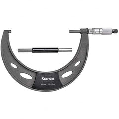 Starrett - Mechanical Outside Micrometers Minimum Measurement (mm): 125.00 Maximum Measurement (mm): 150.00 - Exact Tool & Supply