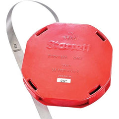 Starrett - Feeler Stock Rolls Thickness (Decimal Inch): 0.0120 Overall Length (Feet): 25.00 - Exact Tool & Supply