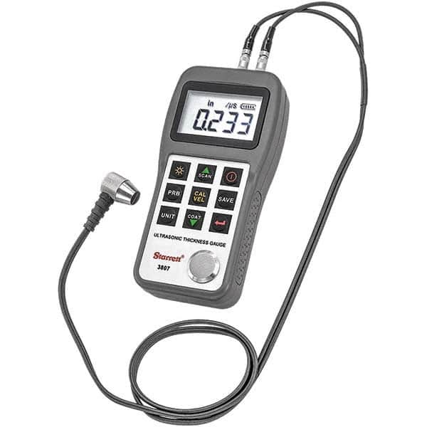 Starrett - Electronic Thickness Gages Minimum Measurement (Decimal Inch): 0.0000 Maximum Measurement (Inch): 3-1/2 - Exact Tool & Supply