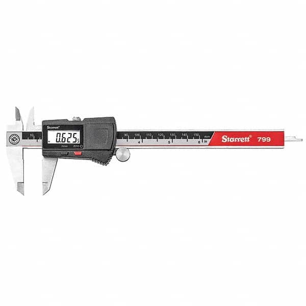 Starrett - 0 to 6" Range, 0.01mm Resolution, Electronic Caliper - Exact Tool & Supply