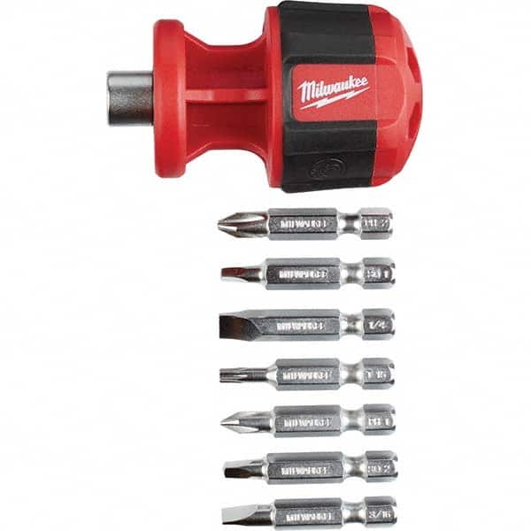 Milwaukee Tool - Bit Screwdrivers Type: 8-in-1 Nut Driver Tip Type: Philips; Slotted; Square; Torx - Exact Tool & Supply
