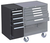 185 Brown 5-Drawer Hang-On Cabinet w/ball bearing Drawer slides - For Use With 273, 275 or 277 - Exact Tool & Supply