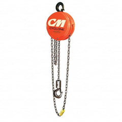 Cyclone - 1,000 Lb Capacity, 20' Lift Height, Chain Manual Hoist - Exact Tool & Supply