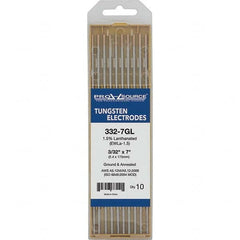 PRO-SOURCE - Tungsten Electrodes Type: 1.5% Lanthanated Diameter (Inch): 3/32 - Exact Tool & Supply