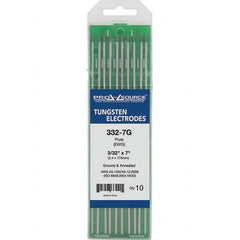 PRO-SOURCE - Tungsten Electrodes Type: Pure Diameter (Inch): 3/32 - Exact Tool & Supply