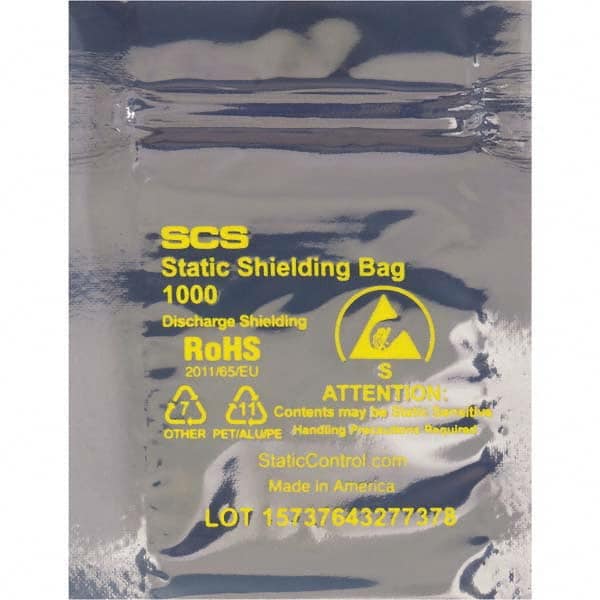 Value Collection - Pack of (100) 6 x 8" 3 mil Anti-Static Poly Bags - Exact Tool & Supply