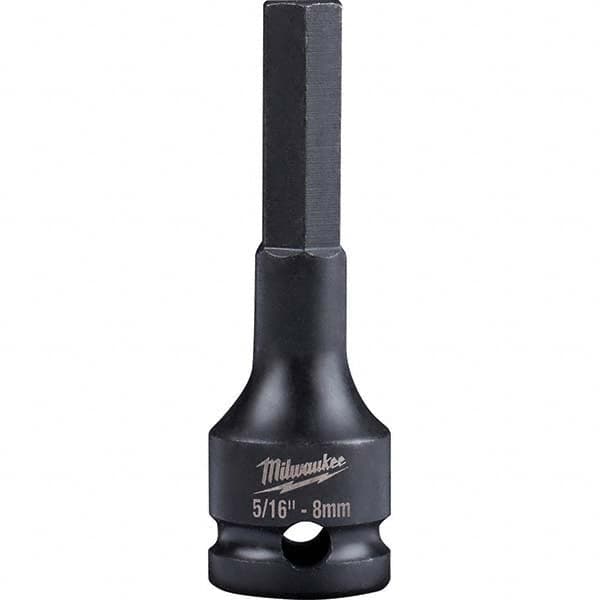 Milwaukee Tool - Impact Hex & Torx Bit Sockets Drive Size (Inch): 3/8 Hex Size (mm): 8.0 - Exact Tool & Supply