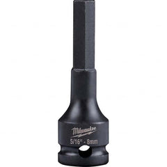Milwaukee Tool - Impact Hex & Torx Bit Sockets Drive Size (Inch): 3/8 Hex Size (mm): 8.0 - Exact Tool & Supply