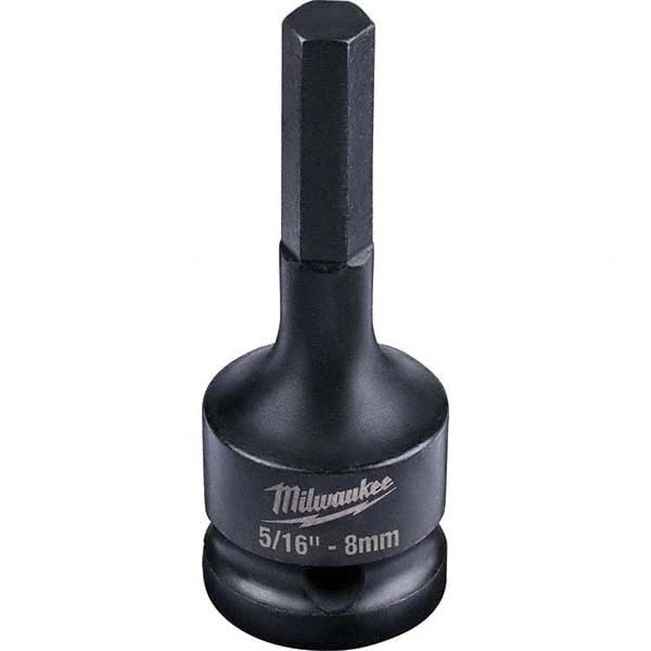 Milwaukee Tool - Impact Hex & Torx Bit Sockets Drive Size (Inch): 1/2 Hex Size (mm): 8.0 - Exact Tool & Supply