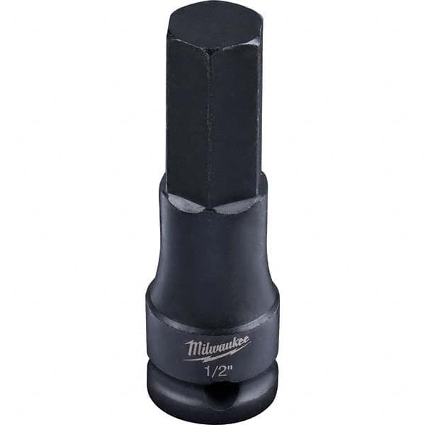 Milwaukee Tool - Impact Hex & Torx Bit Sockets Drive Size (Inch): 3/8 Hex Size (Inch): 1/2 - Exact Tool & Supply