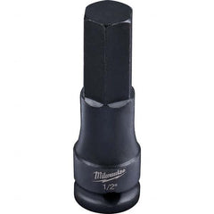 Milwaukee Tool - Impact Hex & Torx Bit Sockets Drive Size (Inch): 3/8 Hex Size (Inch): 1/2 - Exact Tool & Supply