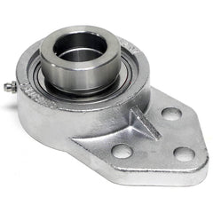 Shuster - SNASFB207-23, 1-7/16" ID, 3-3/4" OAL x 156mm OAH, 3-Bolt Flange Mounted Bearing - Exact Tool & Supply